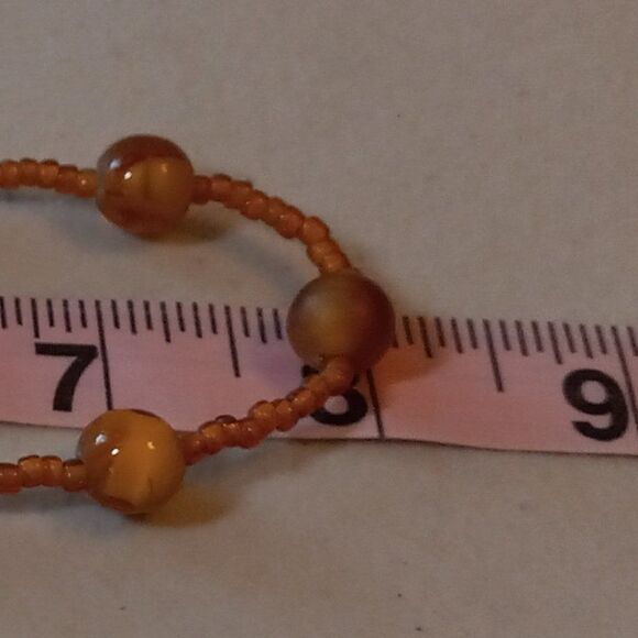 Amber Colored Beaded necklace - Picture 4 of 6